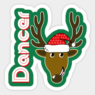 Dancer, Family Christmas Santa Anime 8+ Reindeer Tshirts Sticker